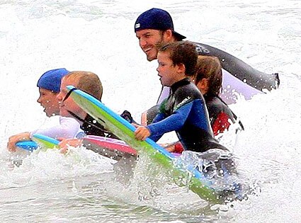 David Beckham, Brooklyn Beckham, Romeo Beckham, Cruz Beckham