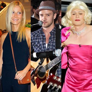 Justin Timberlake, Gwyneth Paltrow, James Franco