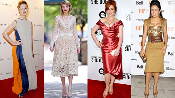 Bonnie Wright, Taylor Swift, Christina Hendricks, Salma Hayek