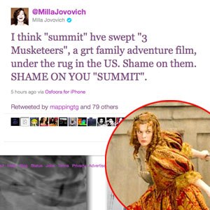 Milla Jovovich, Twitter