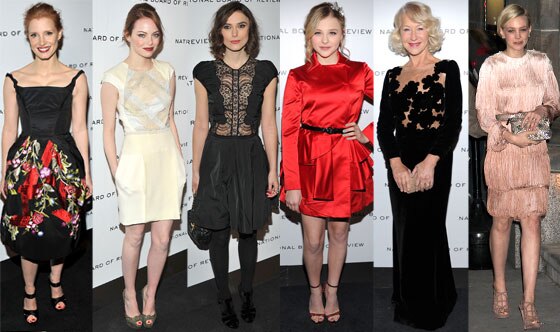 Chloe Moretz, Emma Stone, Jessica Chastain, Keira Knightley, Helen Mirren, Carey Mulligan