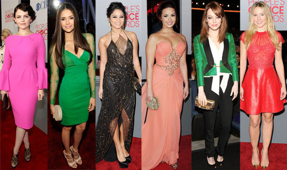 Nina Dobrev, Demi Lovato, Emma Stone, Kristen Bell, Vanessa Hudgens, Ginnifer Goodwin