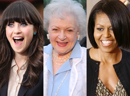 Zooey Deschanel, Betty White, Michelle Obama