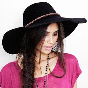 Lovely Bird With Braided Leather Hat