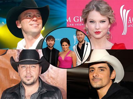 Jason Aldean, Lady Antebellum, Kenny Chesney, Taylor Swift