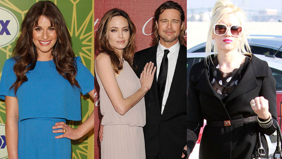 Lea Michele, Angelina Jolie, Brad Pitt, Gwen Stefani 