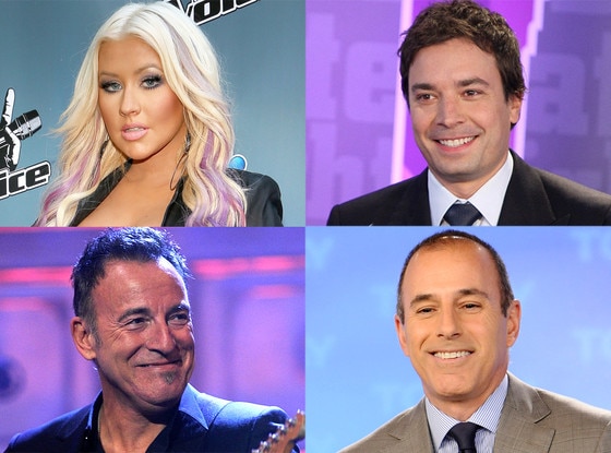 Bruce Springsteen, Jimmy Fallon, Christina Aguilera, Matt Lauer