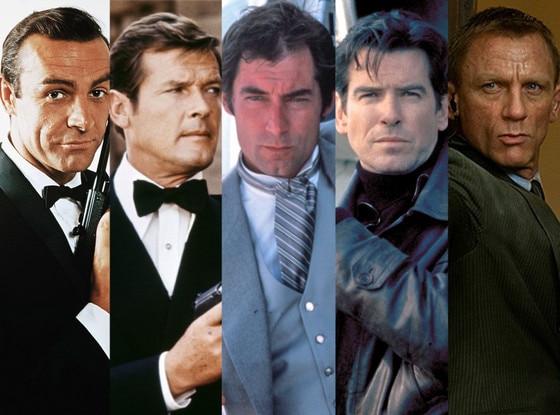 Sean Connery, Roger Moore, Timothy Dalton, Pierce Brosnan, Daniel Craig, James Bond
