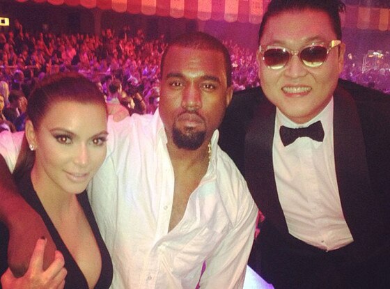 Kim Kardashian, Kanye West, Psy, Twit Pic