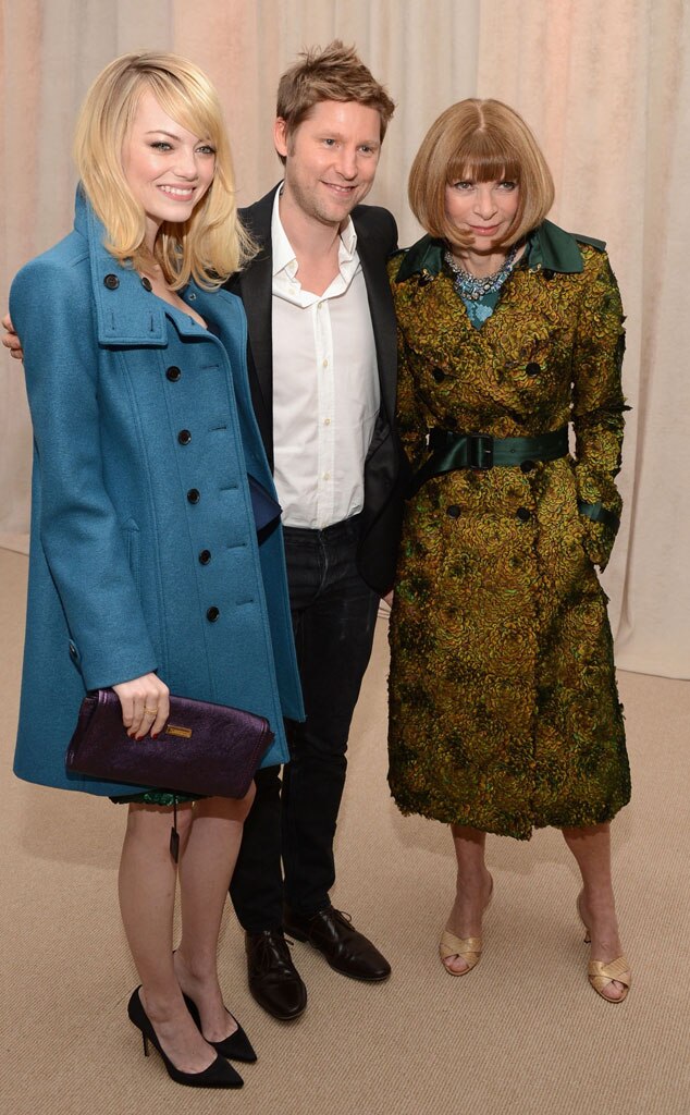 Emma Stone, Christopher Bailey, Anna Wintour
