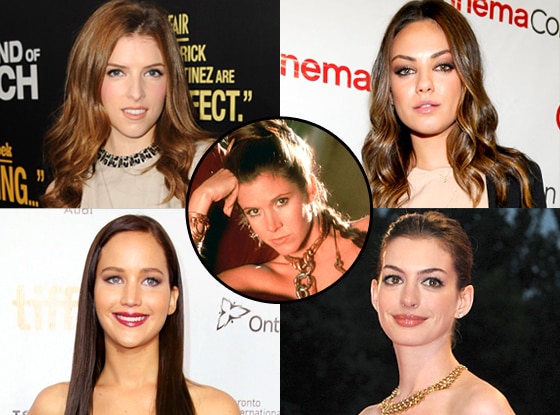 Princess Leia, Mila Kunis, Anne Hathaway, Jennifer Lawrence, Anna Kendrick