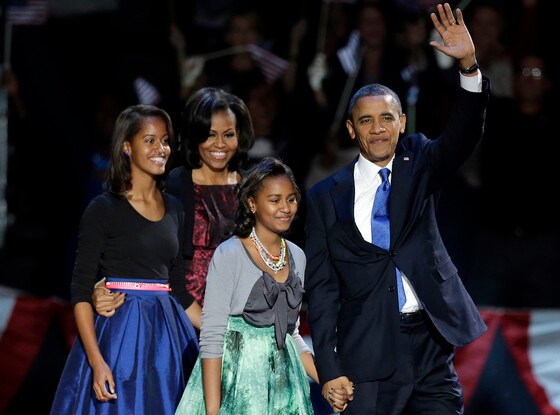 Barack Obama, Michelle Obama, Malia, Sasha