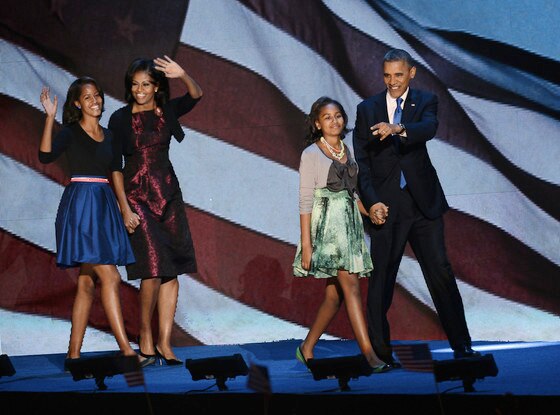 Barack Obama, Michelle Obama, Malia, Sasha
