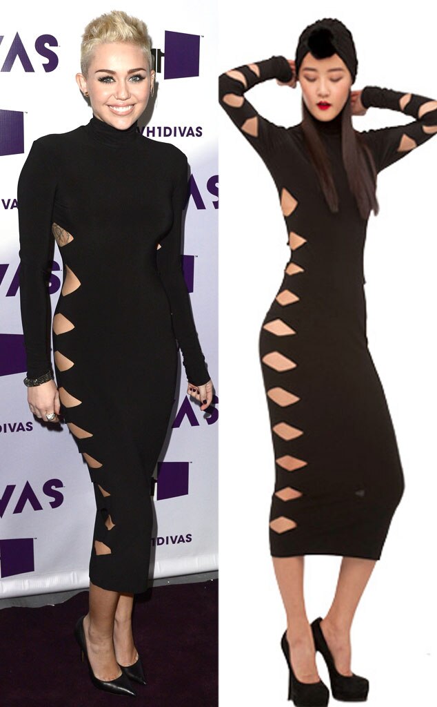 Miley Cyrus, Norma Kamali dress