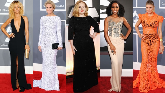 Grammys Best Fashion 5-split Rihanna/Carrie Underwood/Adele/Kelly Rowland/Fergie