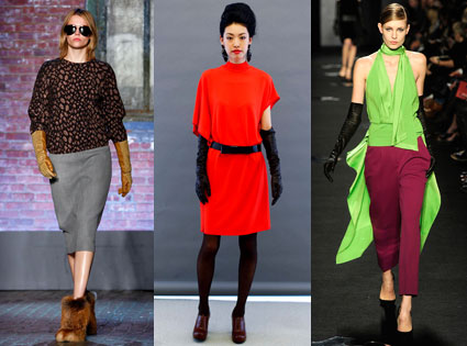 Leather gloves NYFW trend