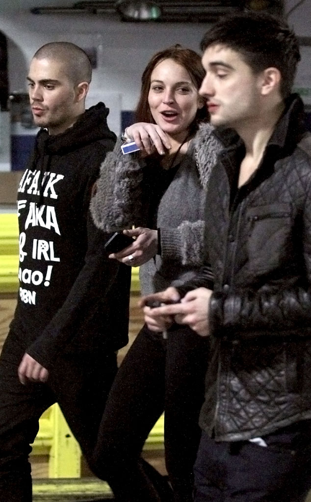 Lindsay Lohan, Max George, Tom Parker, The Wanted