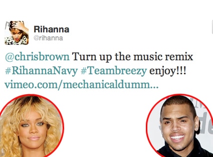Rihanna, Chris Brown, Twitter