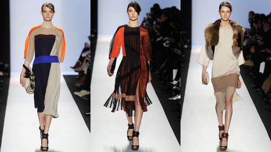 model, BCBG Max Azria, Fall 2012, color block