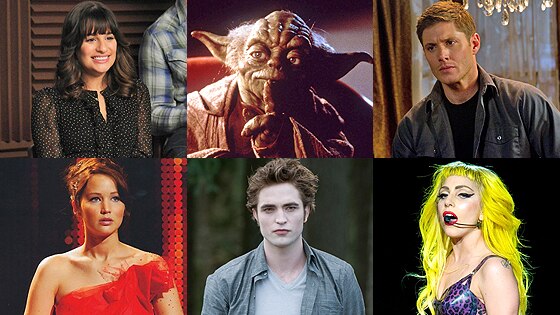 Lea Michele, Yoda, Jensen Ackles, Jennifer Lawerence, Robert Pattinson, Lady Gaga 