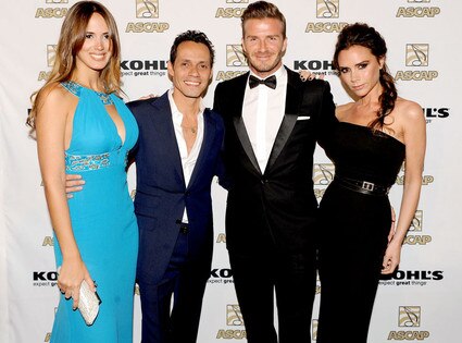 Shannon de Lima, Marc Anthony, David Beckham, Victoria Beckham