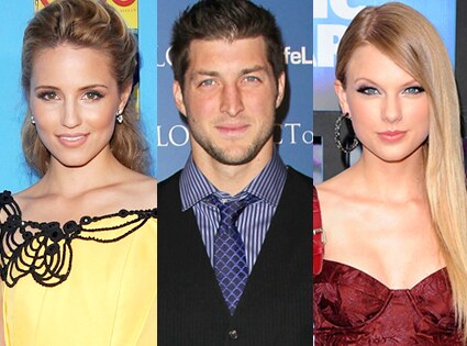 Dianna Agron, Tim Tebow, Taylor Swift