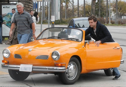 Not one to wait for a tow truck Jackson pushed the Volkswagen Karmann Ghia 