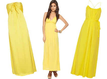 Yellow Dresses Collage