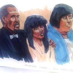 Jennifer Hudson, courtroom sketch