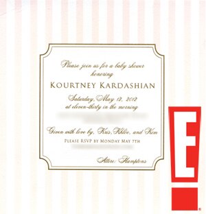 Kourtney Kardashian, baby shower invite, watermarked