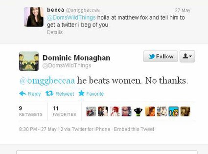 Dominic Monaghan, Matthew Fox, Tweets