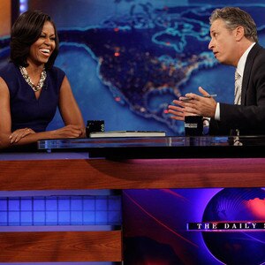 Michelle Obama, Jon Stewart