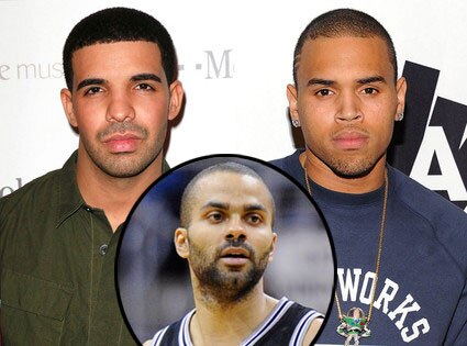 Drake, Chris Brown, Tony Parker