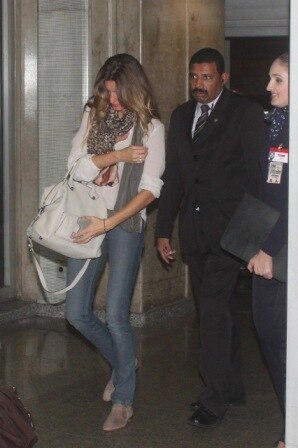 Gisele Bündchen no aeroporto