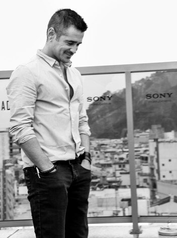 Colin Farrell na coletiva de “O Vingador do Futuro"