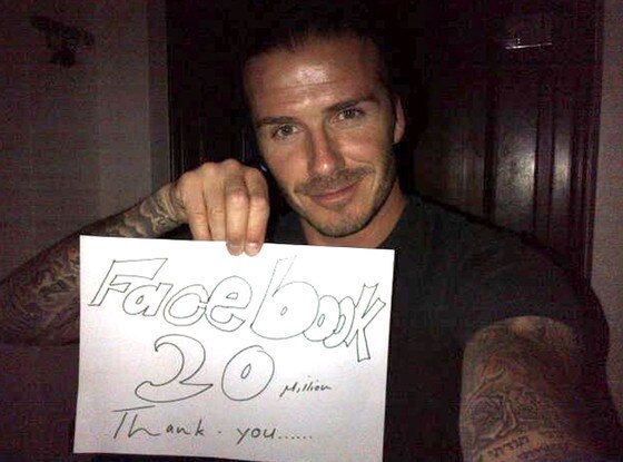 David Beckham, Facebook