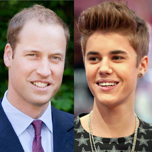 Prince William, Justin Bieber