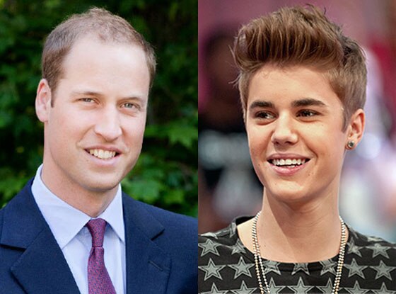 Prince William, Justin Bieber