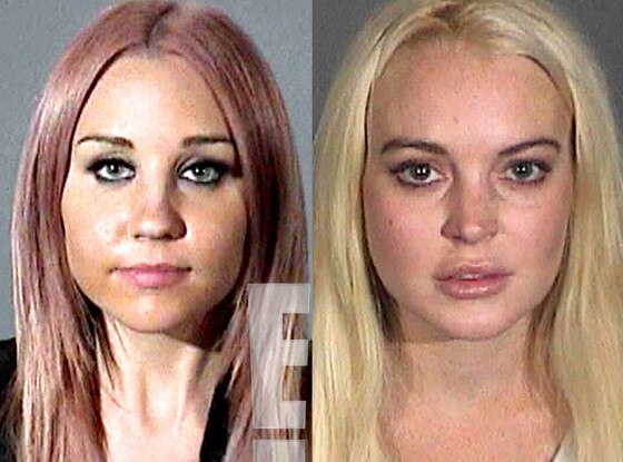 Amanda Bynes, Lindsay Lohan, Mug Shot