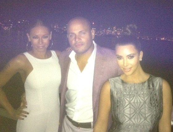 Kim Kardashian, Mel B, Stephen Belafonte