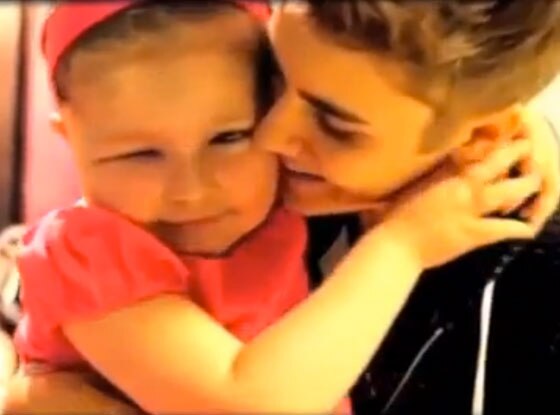 Avalanna Routh, Justin Bieber, Video Grab