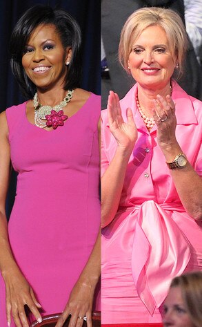 Michelle Obama, Ann Romney, Pink