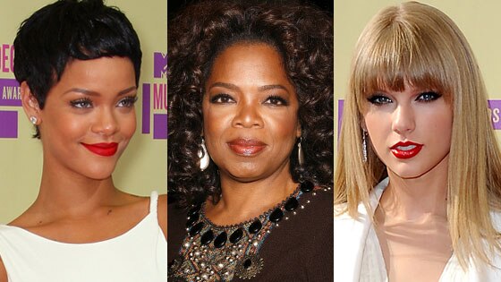 Rihanna, Oprah, Taylor Swift