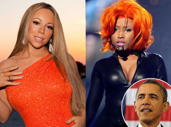 Mariah Carey, Nicki Minaj, President Barack Obama