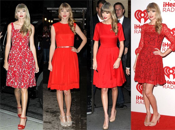 Taylor Swift, Red Dress Trend