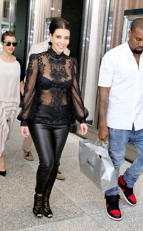 Kim Kardashian, Kayne West, Kourtney Kardashian and Scott Disick
