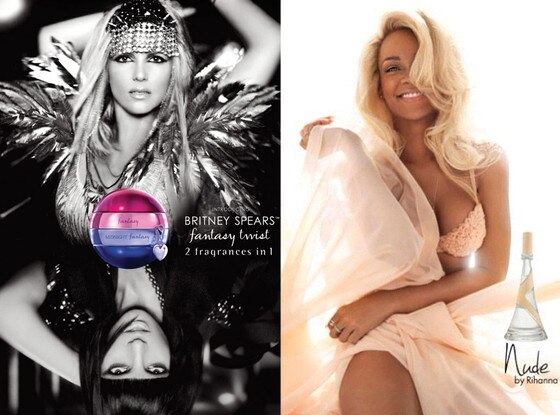 Britney Spears, Fantasy Twist Ad, Rihanna, Nude Perfume Ad