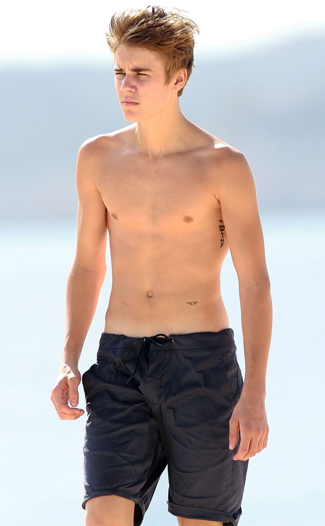Justin Bieber, Shirtless Justin Bieber, Shirtless