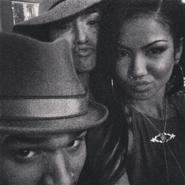 Chris Brown, Karrueche Tran, Jhene Aiko Chris Brown, Karrueche Tran, Jhene Aiko
