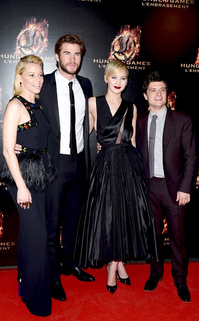Elizabeth Banks, Liam Hemsworth, Jennifer Lawrence and Josh Hutcherson Elizabeth Banks, Liam Hemsworth, Jennifer Lawrence and Josh Hutcherson